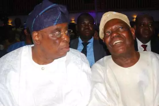 Chief Olusegun Osoba and Chief Bisi Akande