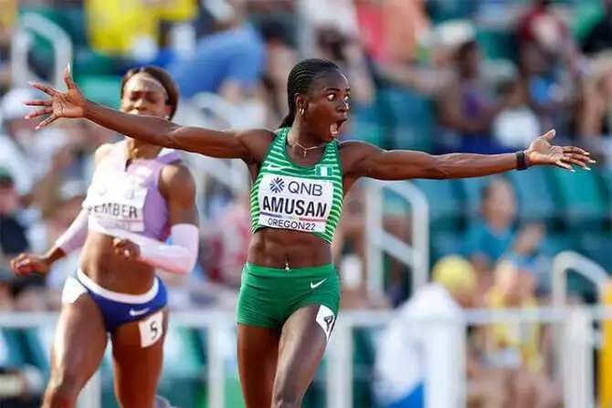 Oluwatobiloba Amusan at Oregon 2022