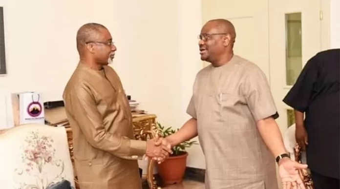 Nyesom Wike and Senator Abaribe Nyesom Wike and Senator Abaribe