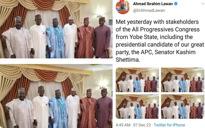 Ahmed Lawan with Shettima Ahmed Lawan with Shettima