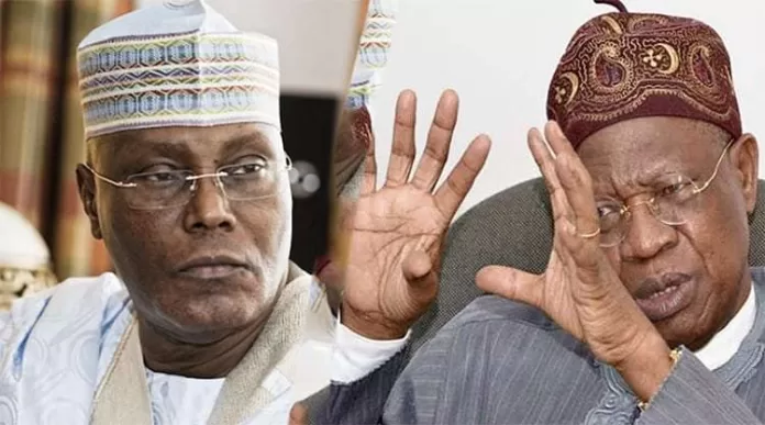 Lai Mohammed and Atiku Abubakar Lai Mohammed and Atiku Abubakar