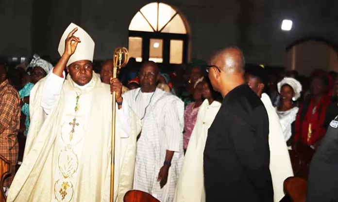 Most Rev Dr Anthony Ademu Adaji and Peter Obi Most Rev Dr Anthony Ademu Adaji and Peter Obi