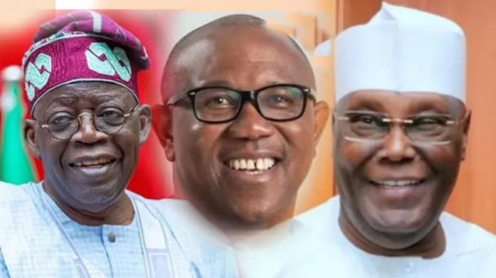 Bola Tinubu-Peter Obi and Atiku Abubakar