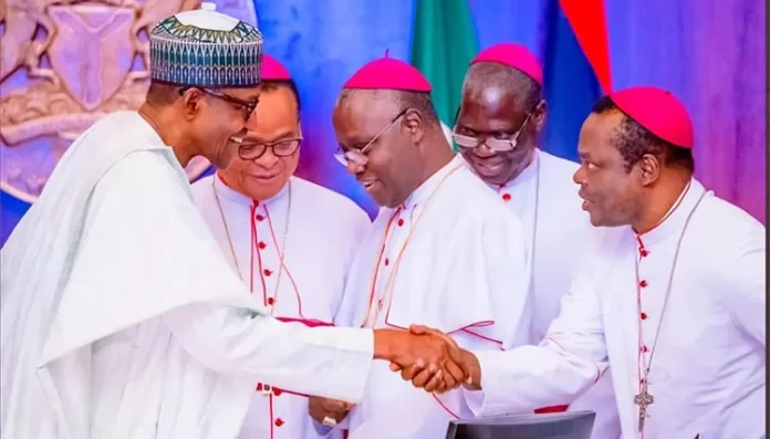 Buhari with Catholic Bishops Buhari with Catholic Bishops