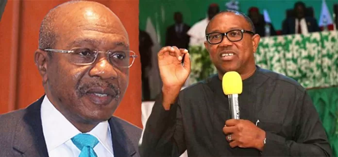 Peter Obi and Godwin Emefiele Peter Obi and Godwin Emefiele