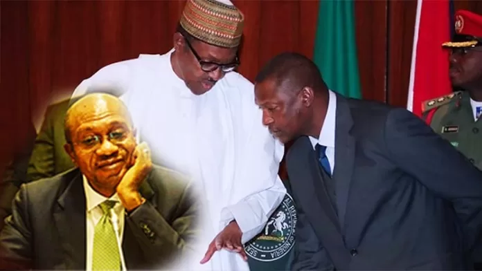 Buhari and Emefiele and Malami