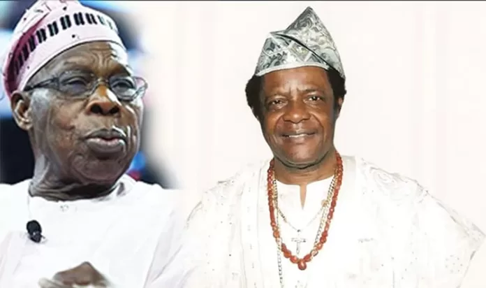 Prince Olu Bajowa and Olusegun Obasanjo