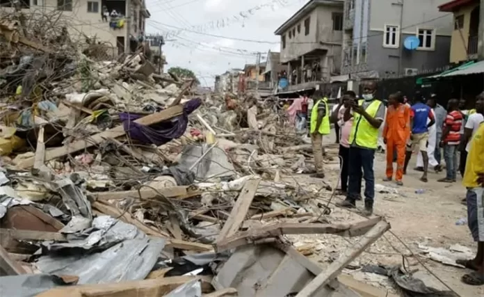 Building Collapsed at Ladipo Oluwole Street GRA - Lagos Building Collapsed at Ladipo Oluwole Street GRA - Lagos