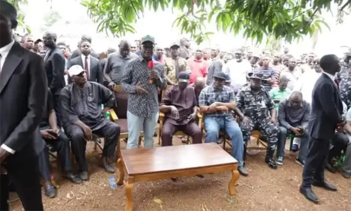 Samuel Ortom at A Meeting