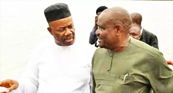 Godwill Akpbio and Nyesom Wike
