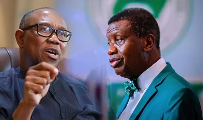 Pastor Enoch Adeboye and Peter Obi