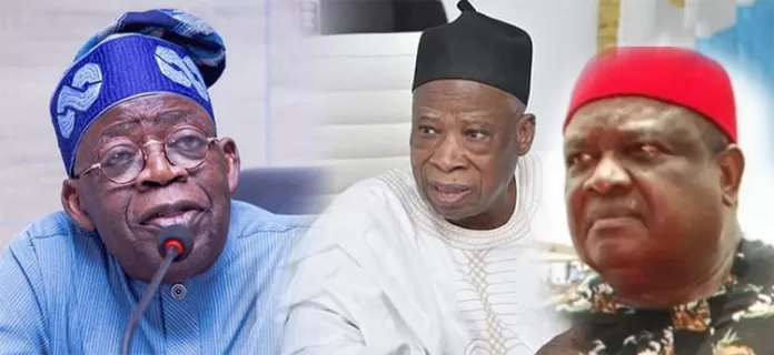 Bola Tinubu and Abdulahi Adamu and Emmanuel Iwuayanwu