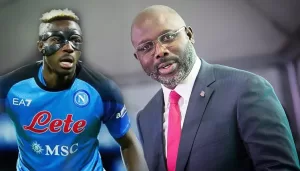 George Weah and Victor Osimhen