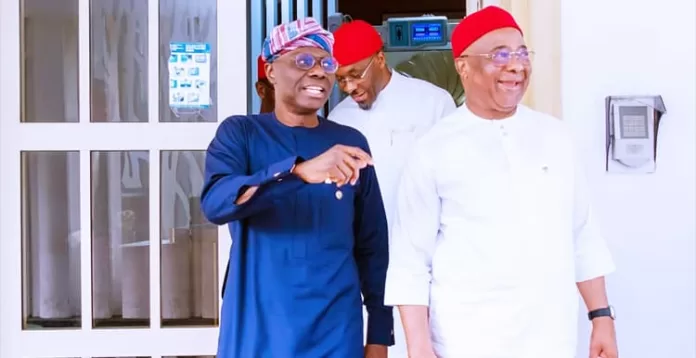 Hope Uzodimma and Babajide Sanwoolu