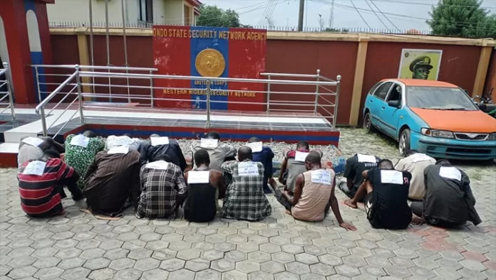 Ondo Amotekun parade 17 Criminal Suspects