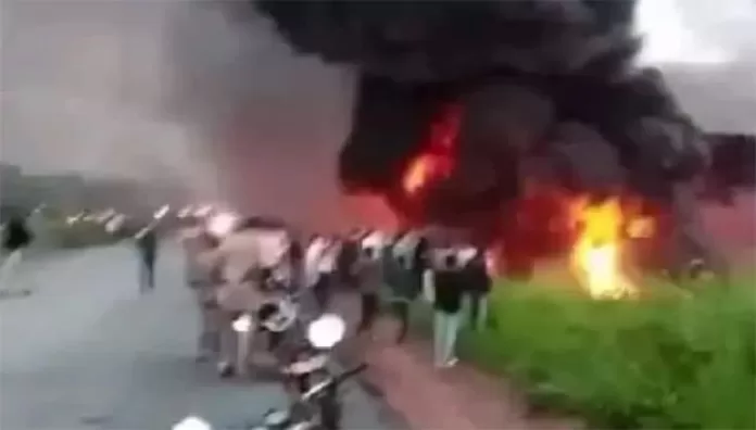 Ore Petrol Tanker Fire
