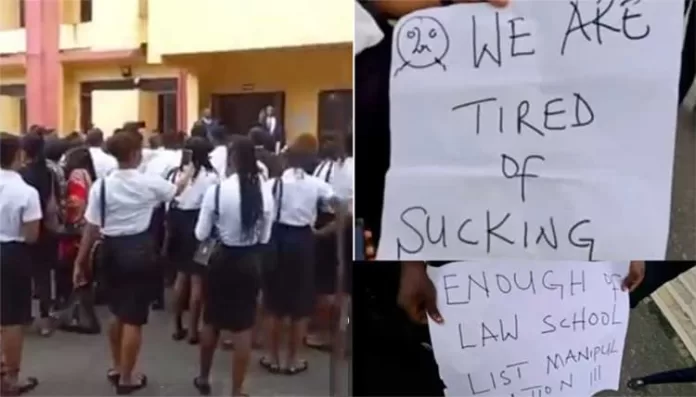 UNICAL Law Students Protests UNICAL Law Students Protests