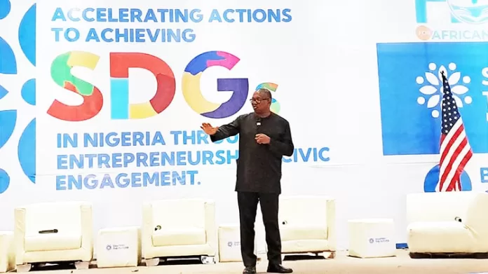 Peter Obi at International youth Conference in Enugu