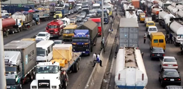 Trucks on Apapa Oshodi Expressway