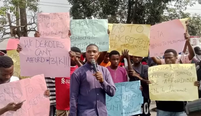 FUTA School Fees Hike Protest