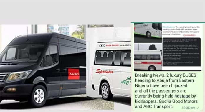 ABC and GIG Buses Attacked by Kidnappers