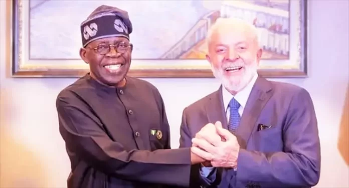Bola Tinubu and President Luiz Inácio Lula da Silva of Brazil