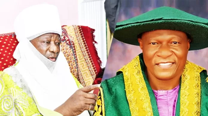 Emir of Ilorin Alhaji Ibrahim Sulu- Gambari and Professor Abdul- Rasheed Na' Allah - UNIABUJA VC