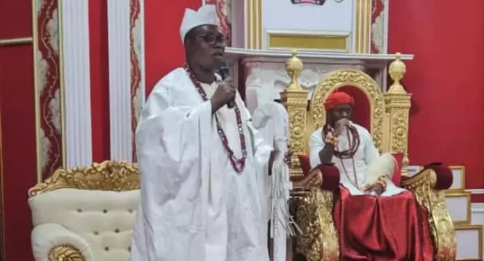 Gani Abiodun Ige Adams with Olu of Warri