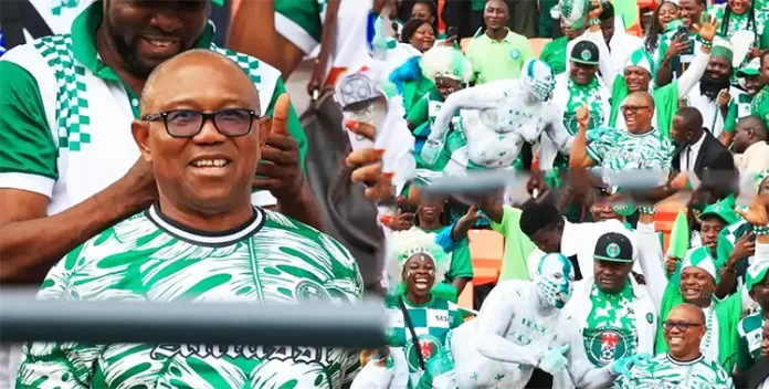 Peter Obi Watching Super Eagles
