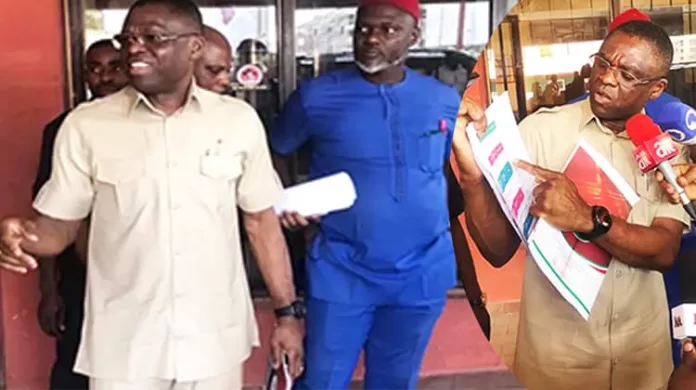 Philip Shaibu collects PDP Certificate of Return