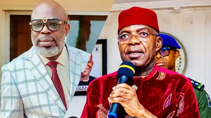 Professor Godwin Emezue and Governor Alex Otti