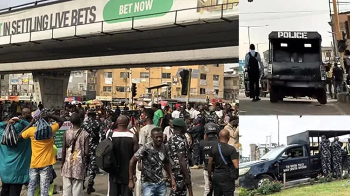 Protesters in Lagos over Economic Hardship Protesters in Lagos over Economic Hardship
