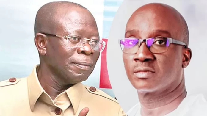 Adams Oshiomhole and Senator Monday Okpebholo