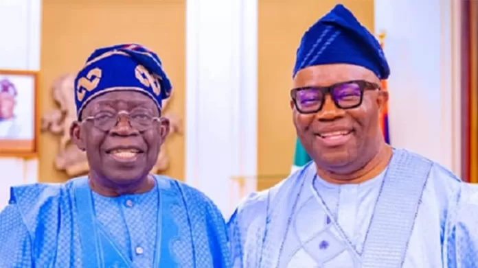 Bola Tinubu and Godswill Akpabio Bola Tinubu and Godswill Akpabio