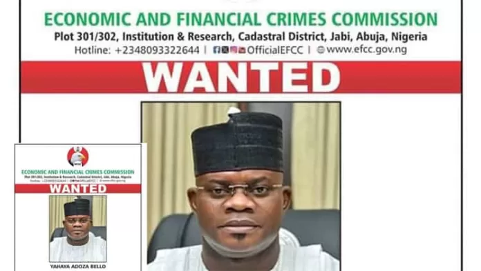 EFCC Declares Yahaya Bello Wanted EFCC Declares Yahaya Bello Wanted