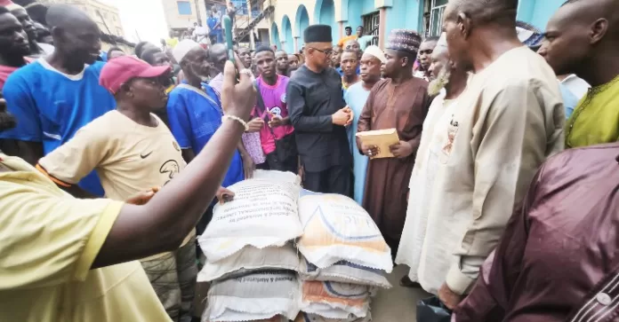 Peter Obi at Onitsha Mosque on Easter Day