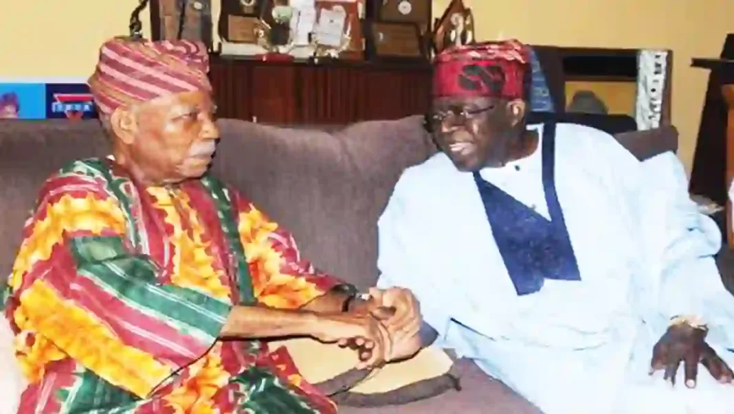 Chief Reuben Fasoranti and Bola Tinubu