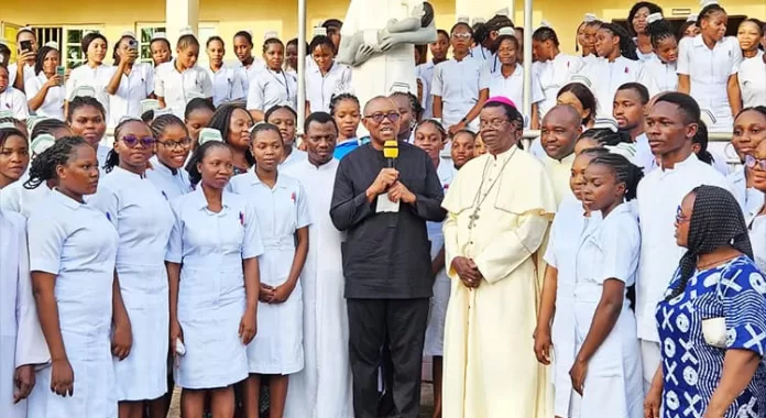 Peter Obi at College of Nursing Sciences