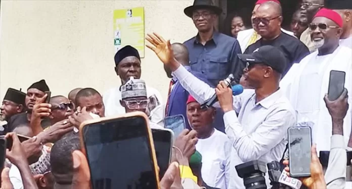 Peter Obi at Labout Party HQ in Abuja Peter Obi at Labout Party HQ in Abuja