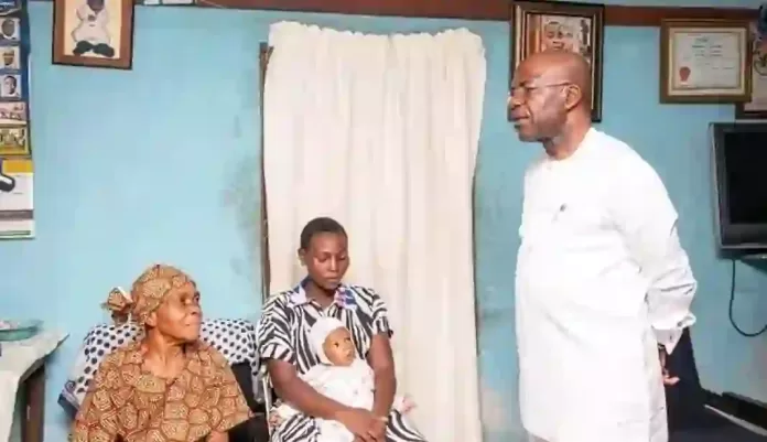Alex Otti with Family of a Solider Killed in Aba
