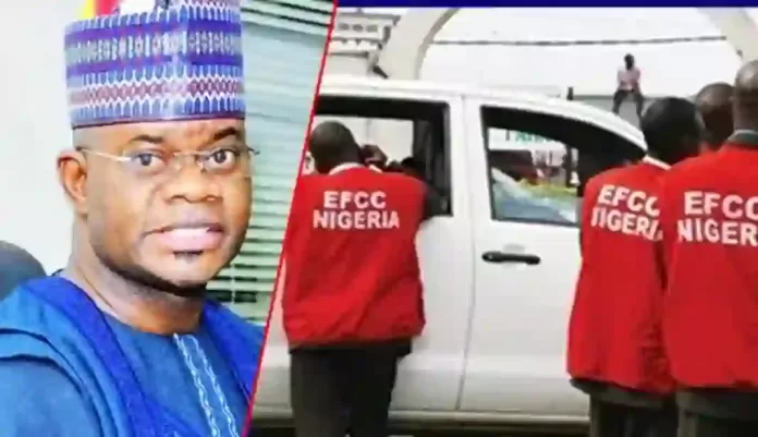 Yahaya Bello and EFCC Officials