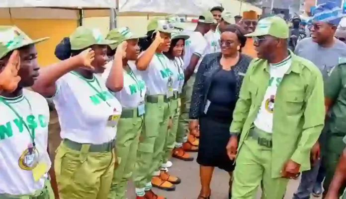 Babajide Sanwo-olu and Youth Corps Members