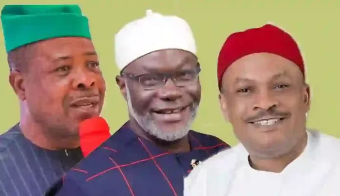Emeka Ihedioha and Senator Ezenwa Francis Onyewuch and Samuel Anyanwu -SamDaddyi Emeka Ihedioha and Senator Ezenwa Francis Onyewuch and Samuel Anyanwu -SamDaddyi