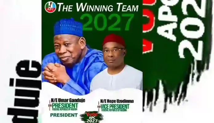 Ganduje abd Uzodinma Presidential Posters,