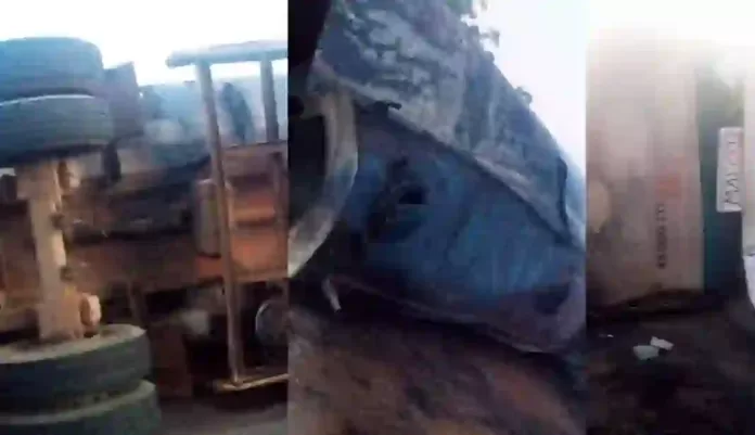 Fallen tanker in Jigawa state