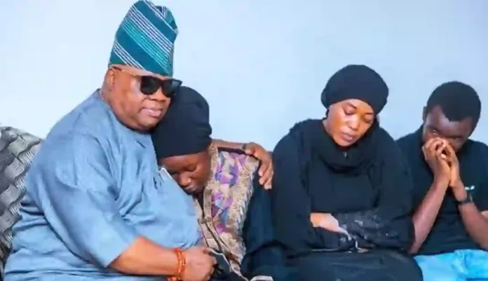 Ademola Adeleke with the family of late Gen Taoreed Lagbaja
