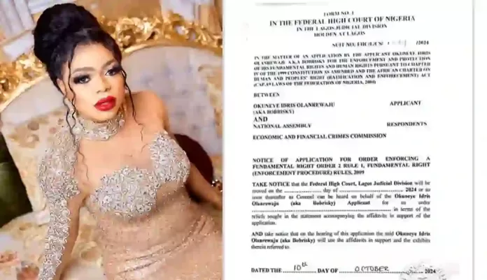 Bobrisky Sues EFCC