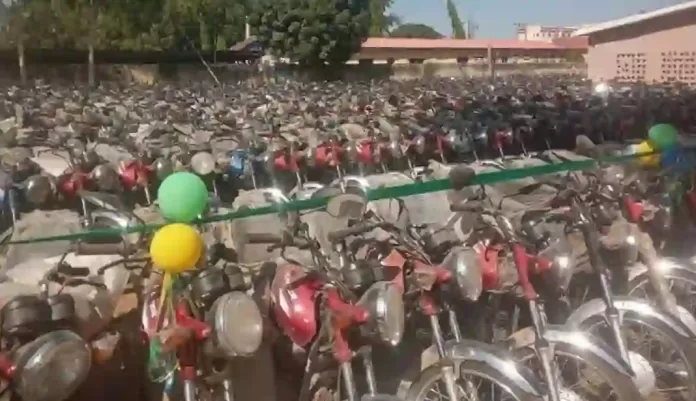 Motorcycles Donated By Deputy Senate President to Kano Police