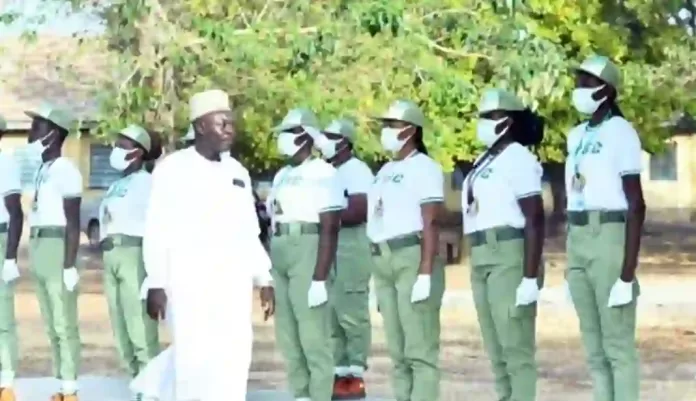 Governor Ododo of Kogi State and Youth Corps Members