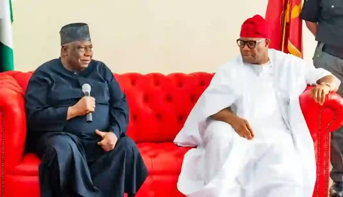 Hashimu Argungu and Godswill Akpabio Hashimu Argungu and Godswill Akpabio